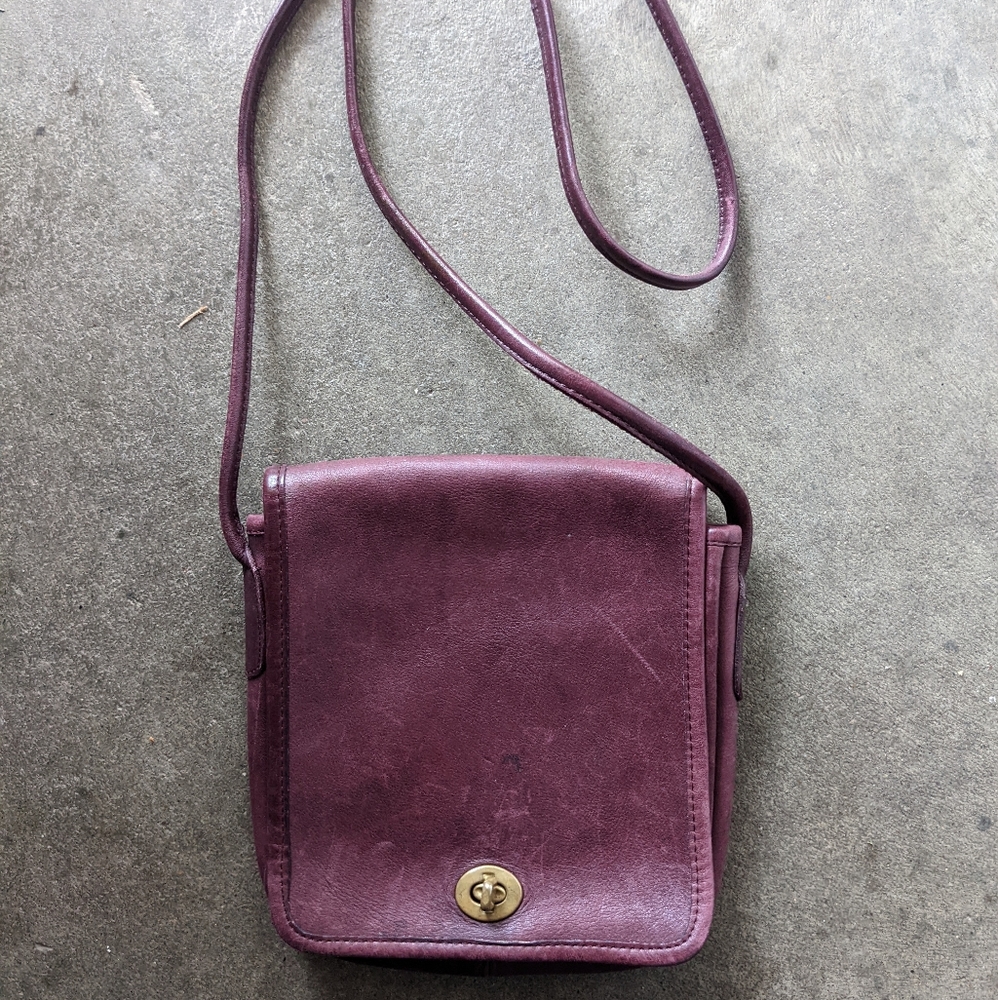 Vintage Coach Compact Pouch №9620 in Burgundy